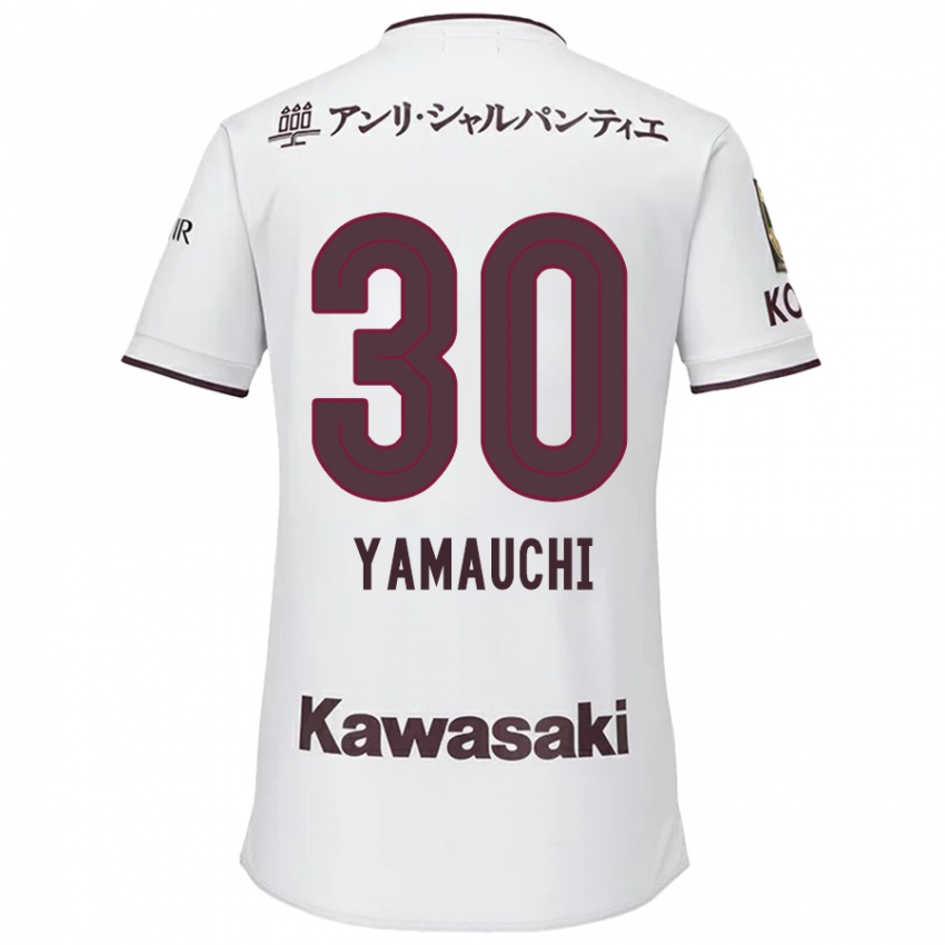 Homem Camisola Kakeru Yamauchi #30 Branco Vermelho Alternativa 2024/25 Camisa Brasil