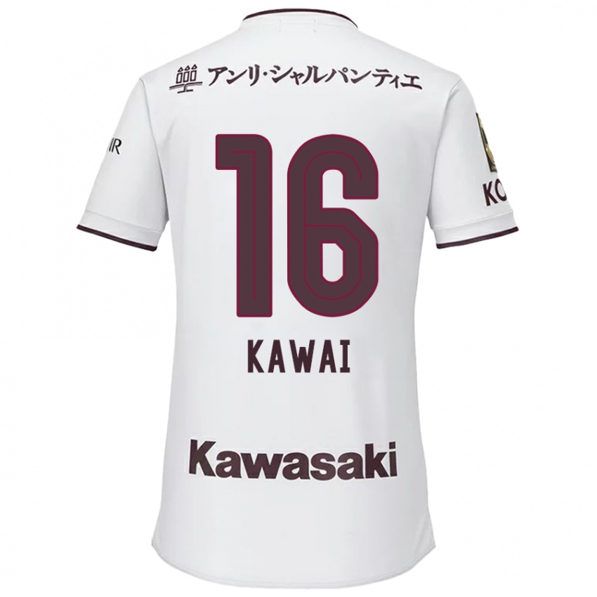 Homem Camisola Yuka Kawai #16 Branco Vermelho Alternativa 2024/25 Camisa Brasil