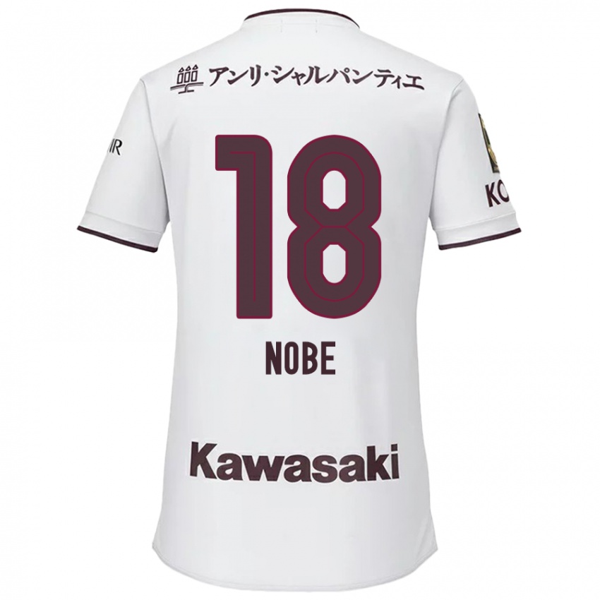 Homem Camisola Tomohiro Nobe #18 Branco Vermelho Alternativa 2024/25 Camisa Brasil