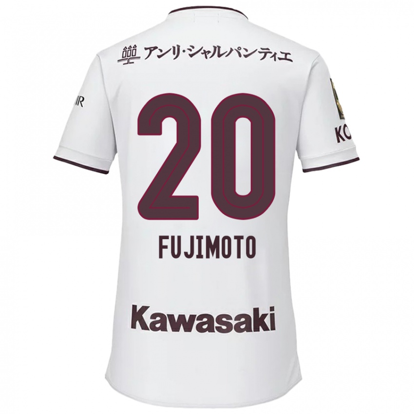 Homem Camisola Riku Fujimoto #20 Branco Vermelho Alternativa 2024/25 Camisa Brasil