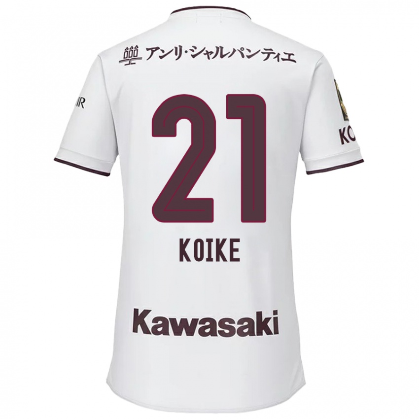 Homem Camisola Shusuke Koike #21 Branco Vermelho Alternativa 2024/25 Camisa Brasil