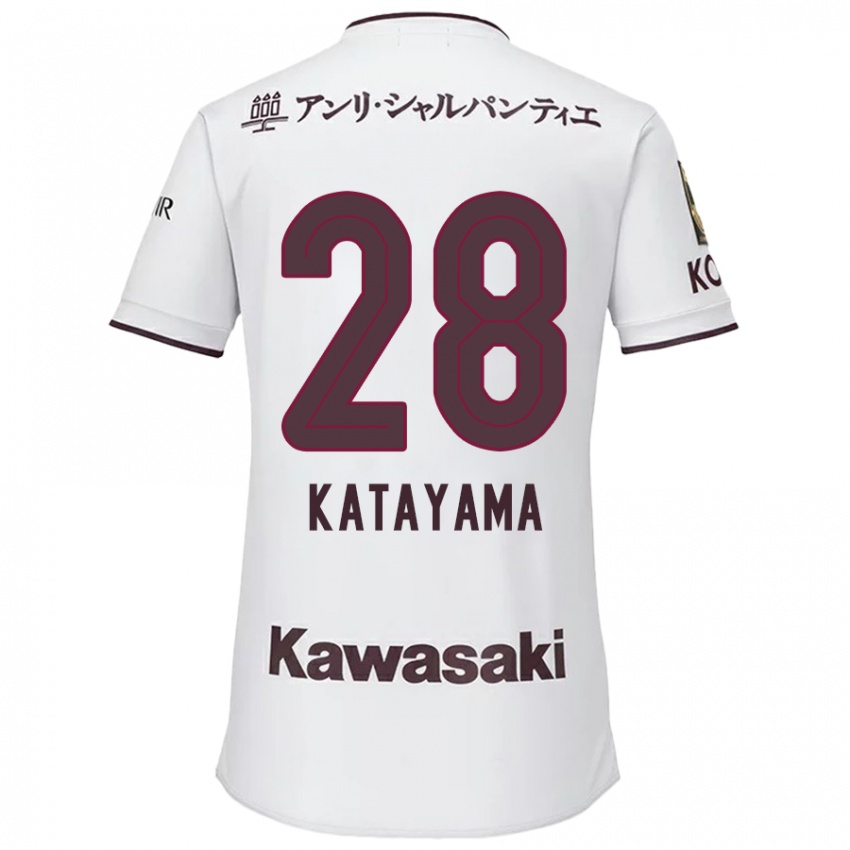 Homem Camisola Kota Katayama #28 Branco Vermelho Alternativa 2024/25 Camisa Brasil