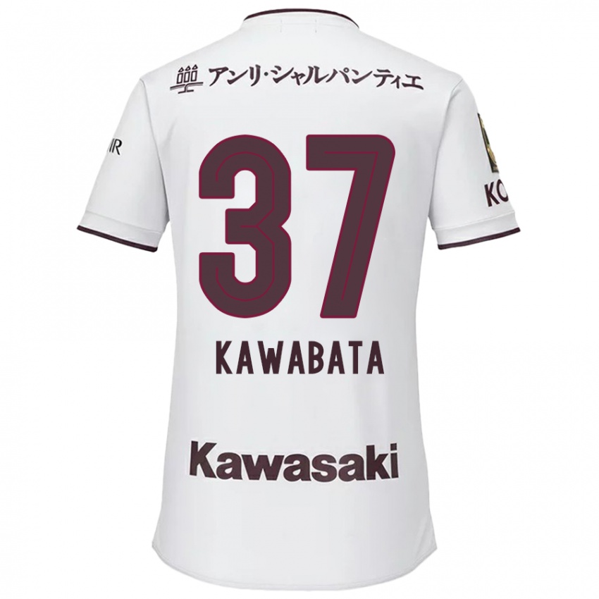 Homem Camisola Hyoei Kawabata #37 Branco Vermelho Alternativa 2024/25 Camisa Brasil