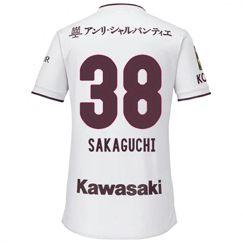 Homem Camisola Yuki Sakaguchi #38 Branco Vermelho Alternativa 2024/25 Camisa Brasil