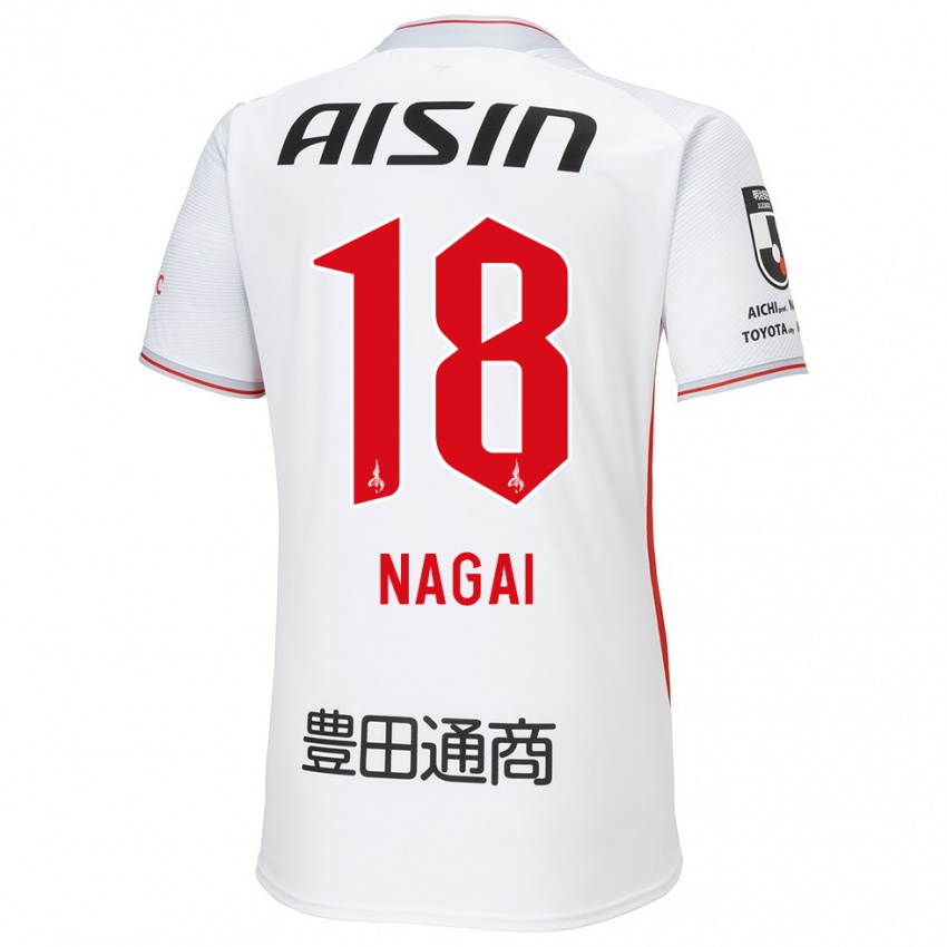 Homem Camisola Kensuke Nagai #18 Branco Amarelo Vermelho Alternativa 2024/25 Camisa Brasil