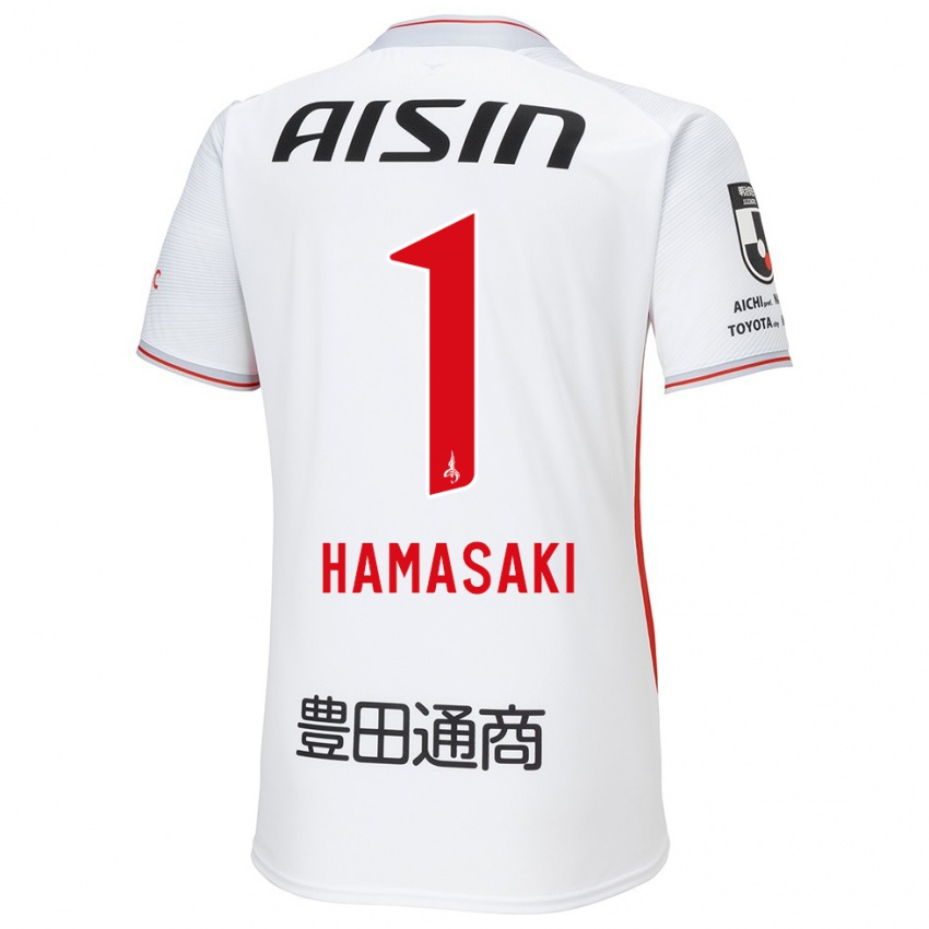 Homem Camisola Shiki Hamasaki #1 Branco Amarelo Vermelho Alternativa 2024/25 Camisa Brasil