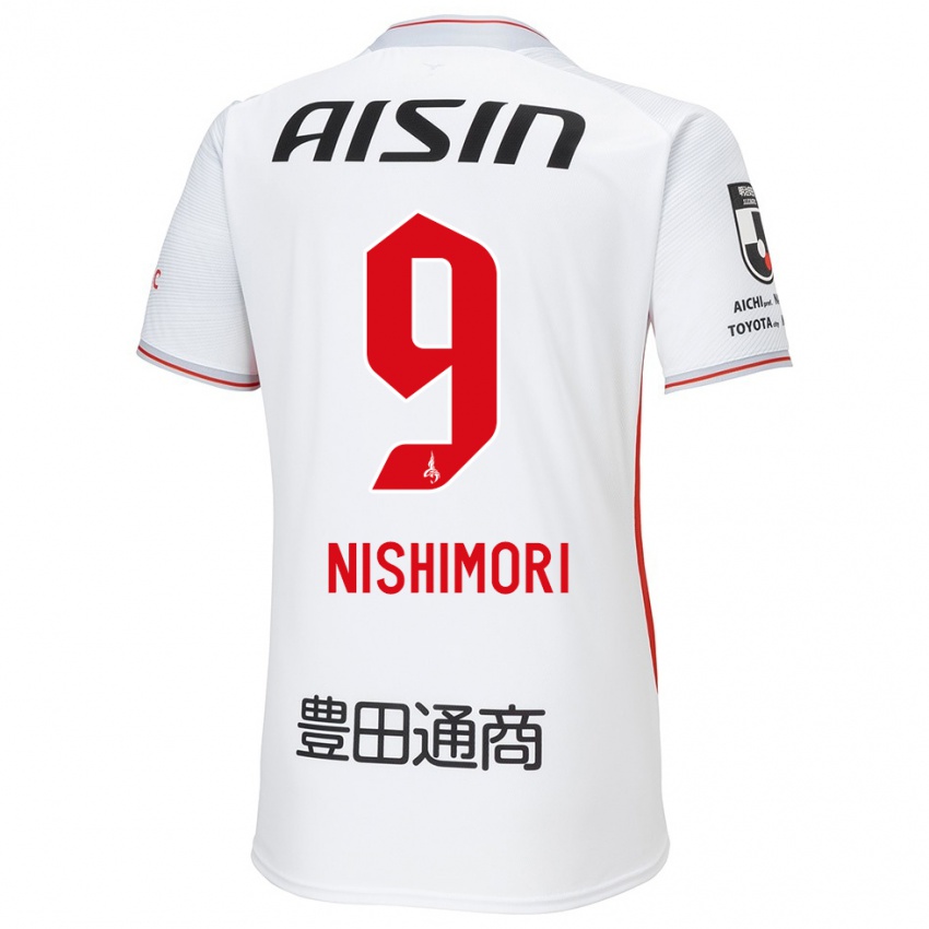 Homem Camisola Naoto Nishimori #9 Branco Amarelo Vermelho Alternativa 2024/25 Camisa Brasil