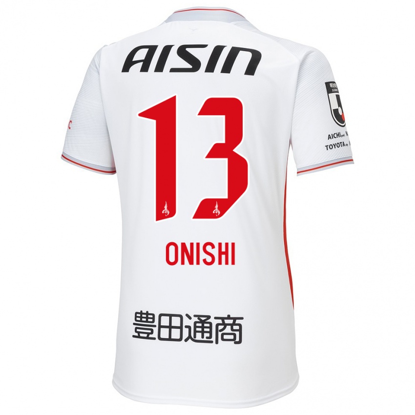 Homem Camisola Ritsu Onishi #13 Branco Amarelo Vermelho Alternativa 2024/25 Camisa Brasil