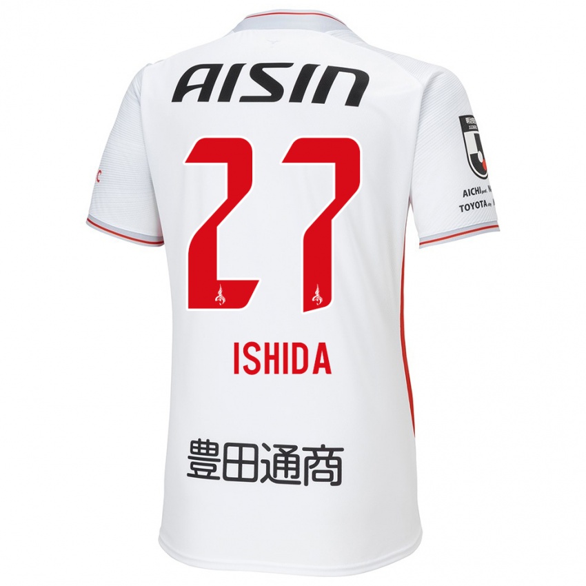 Homem Camisola Kakeru Ishida #27 Branco Amarelo Vermelho Alternativa 2024/25 Camisa Brasil