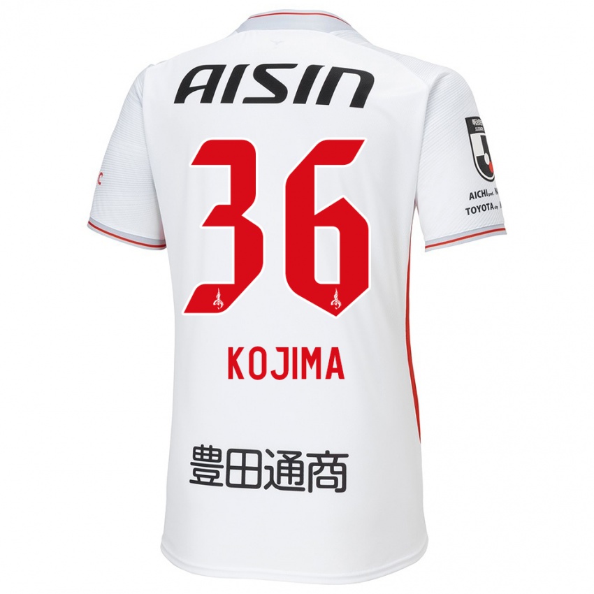 Homem Camisola Aoto Kojima #36 Branco Amarelo Vermelho Alternativa 2024/25 Camisa Brasil