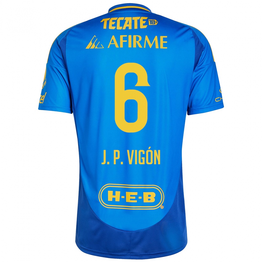 Homem Camisola Juan Pablo Vigón #6 Azul Amarelo Alternativa 2024/25 Camisa Brasil