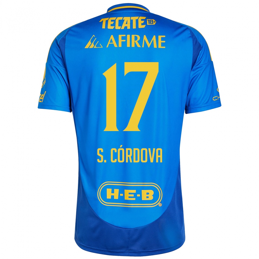 Homem Camisola Sebastian Cordova #17 Azul Amarelo Alternativa 2024/25 Camisa Brasil