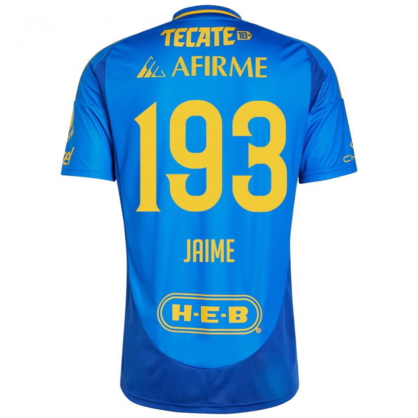 Homem Camisola Kenneth Jaime #193 Azul Amarelo Alternativa 2024/25 Camisa Brasil