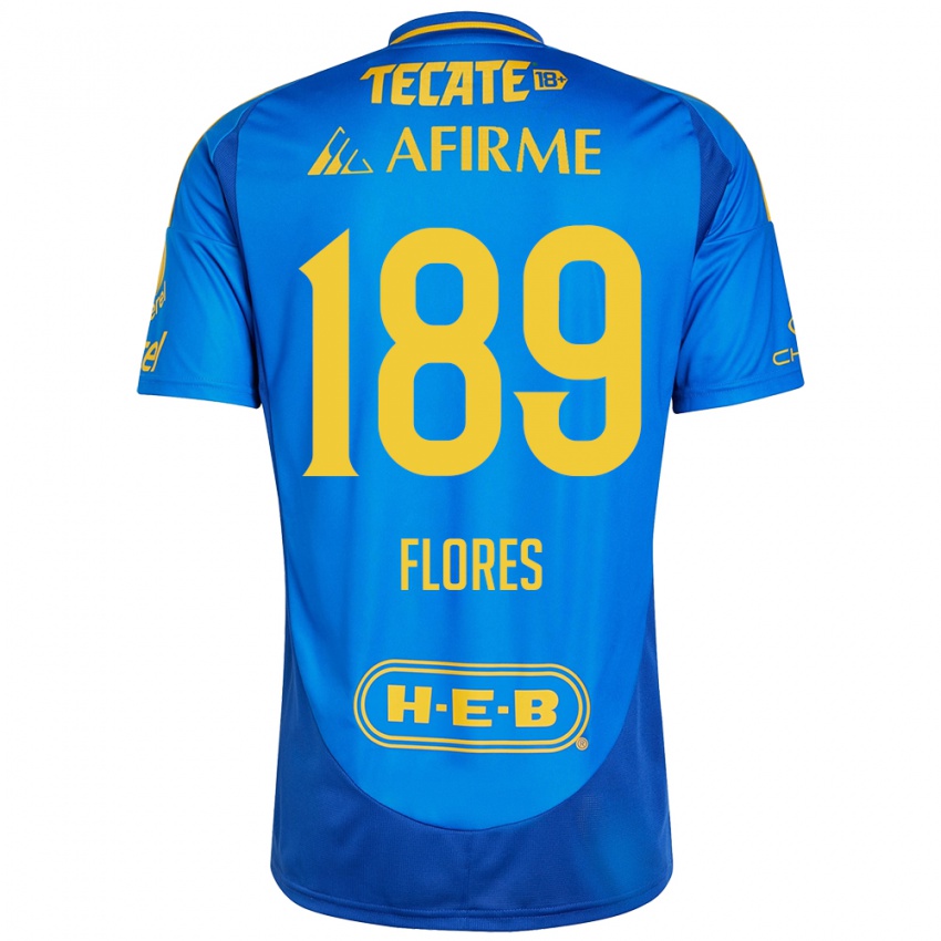 Homem Camisola Rolando Flores #189 Azul Amarelo Alternativa 2024/25 Camisa Brasil