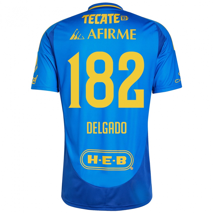 Homem Camisola Arturo Delgado #182 Azul Amarelo Alternativa 2024/25 Camisa Brasil