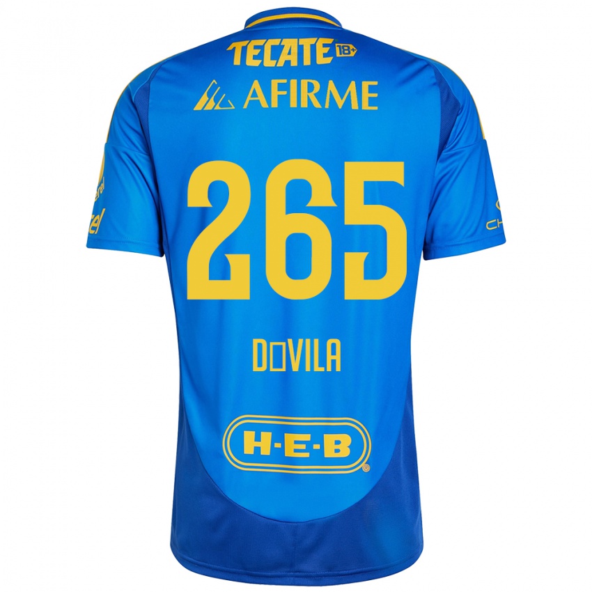 Homem Camisola Emiliano Dávila #265 Azul Amarelo Alternativa 2024/25 Camisa Brasil