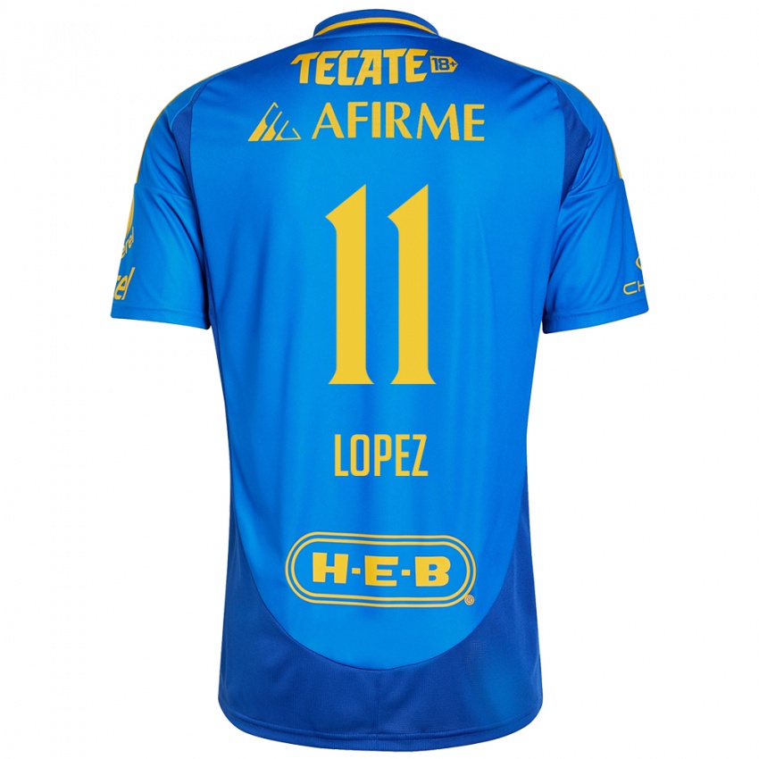 Homem Camisola Nicolas Lopez #11 Azul Amarelo Alternativa 2024/25 Camisa Brasil