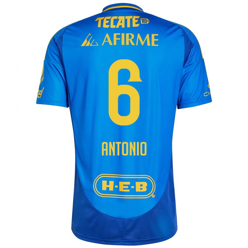 Homem Camisola Nancy Antonio #6 Azul Amarelo Alternativa 2024/25 Camisa Brasil