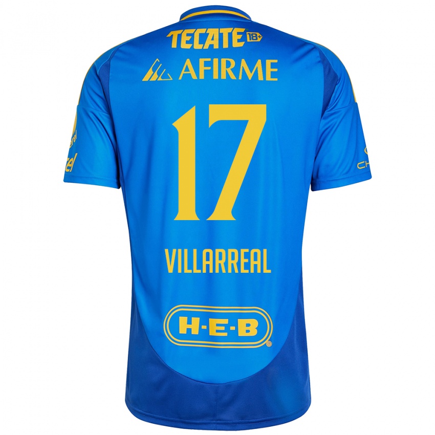 Homem Camisola Natalia Villarreal #17 Azul Amarelo Alternativa 2024/25 Camisa Brasil