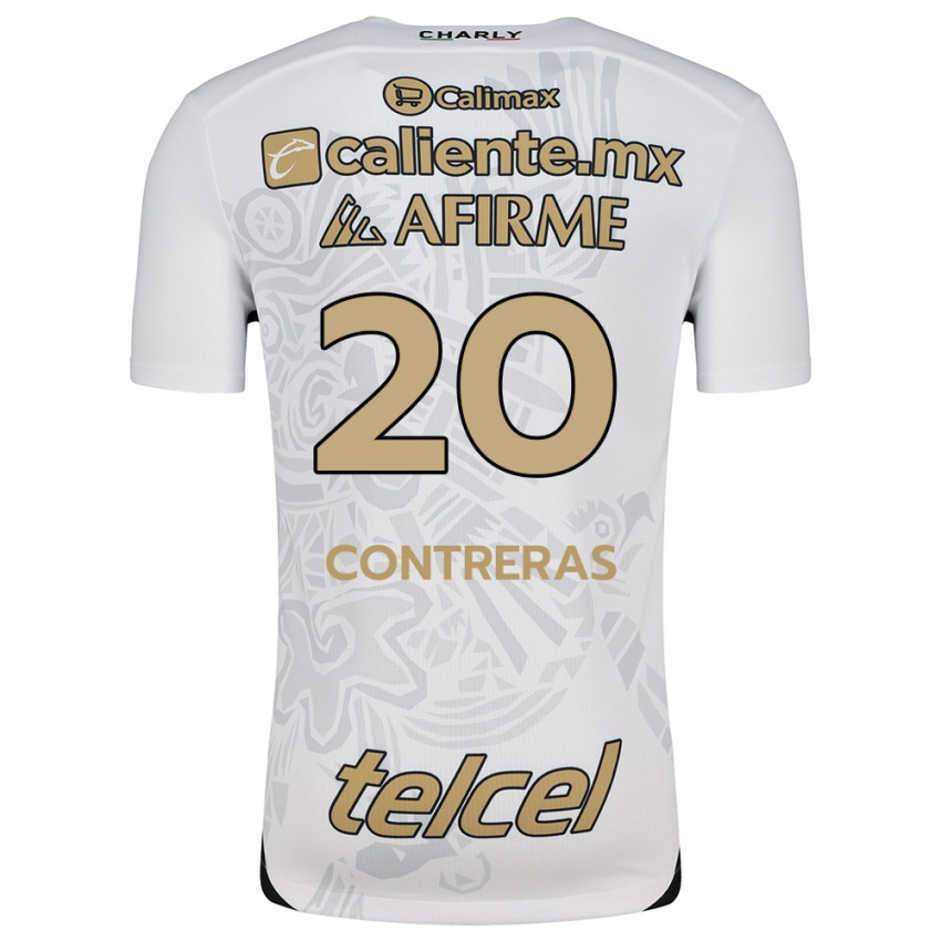 Homem Camisola Francisco Contreras #20 Branco Preto Alternativa 2024/25 Camisa Brasil