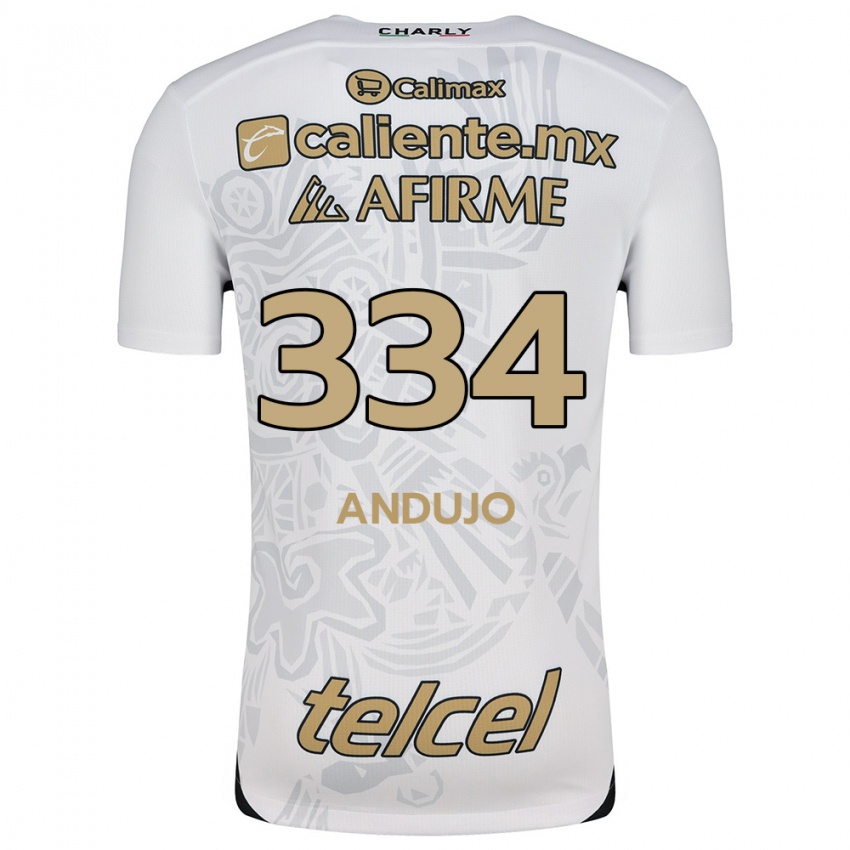 Homem Camisola Favio Andujo #334 Branco Preto Alternativa 2024/25 Camisa Brasil