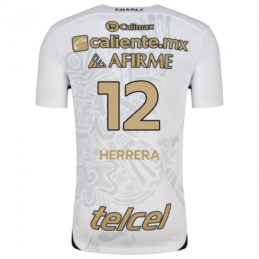 Homem Camisola Melissa Herrera #12 Branco Preto Alternativa 2024/25 Camisa Brasil