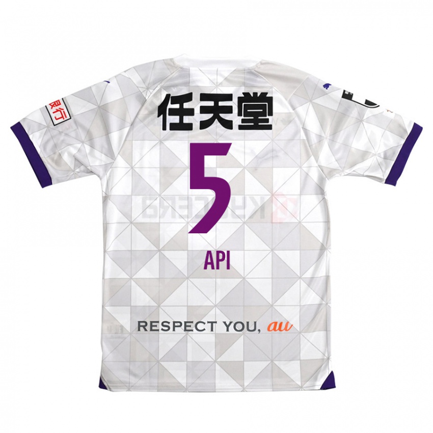 Homem Camisola Hisashi Appiah Tawiah #5 Branco Roxo Alternativa 2024/25 Camisa Brasil