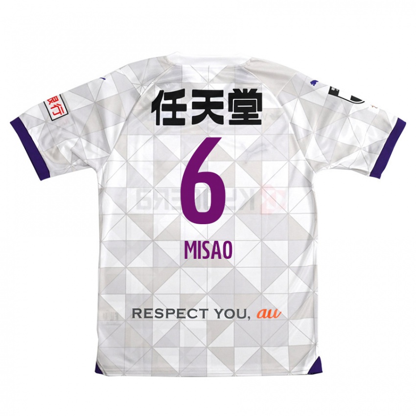 Homem Camisola Yuto Misao #6 Branco Roxo Alternativa 2024/25 Camisa Brasil