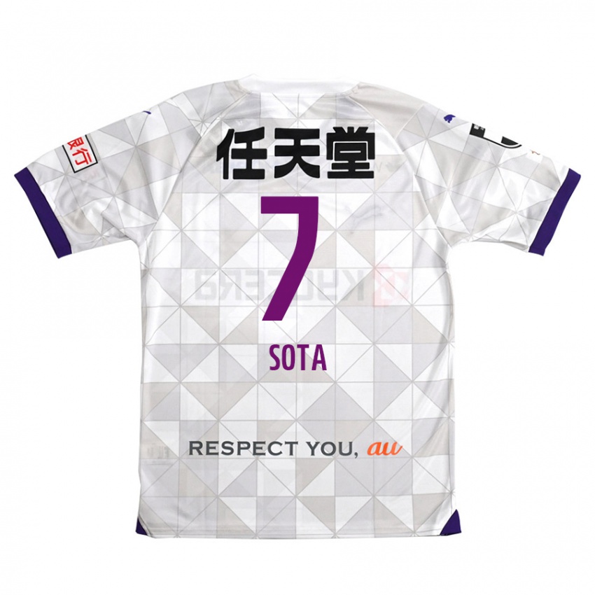 Homem Camisola Sota Kawasaki #7 Branco Roxo Alternativa 2024/25 Camisa Brasil