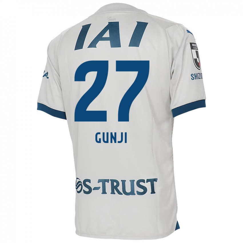 Homem Camisola Riku Gunji #27 Branco Azul Alternativa 2024/25 Camisa Brasil