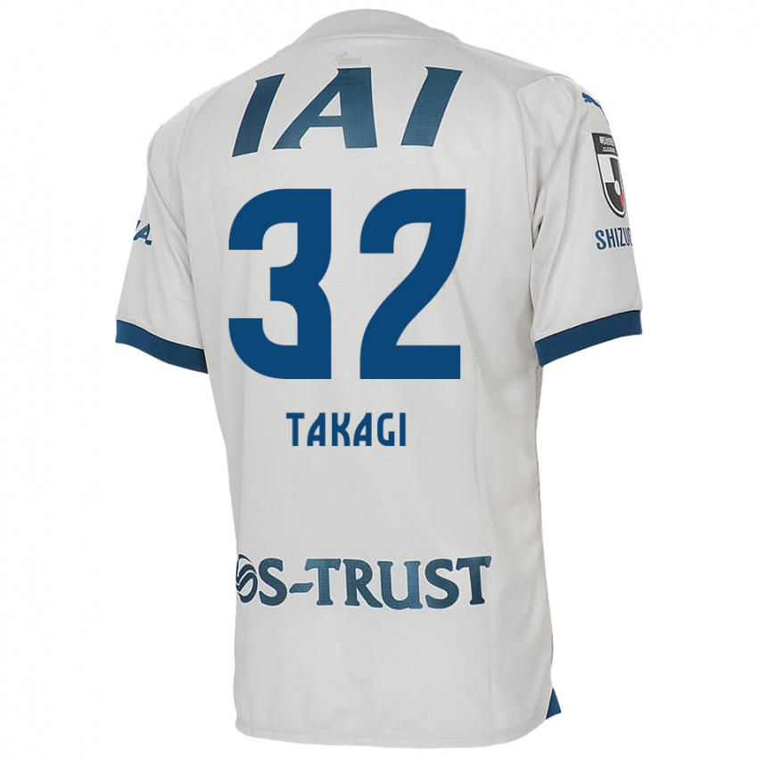 Homem Camisola Sen Takagi #32 Branco Azul Alternativa 2024/25 Camisa Brasil