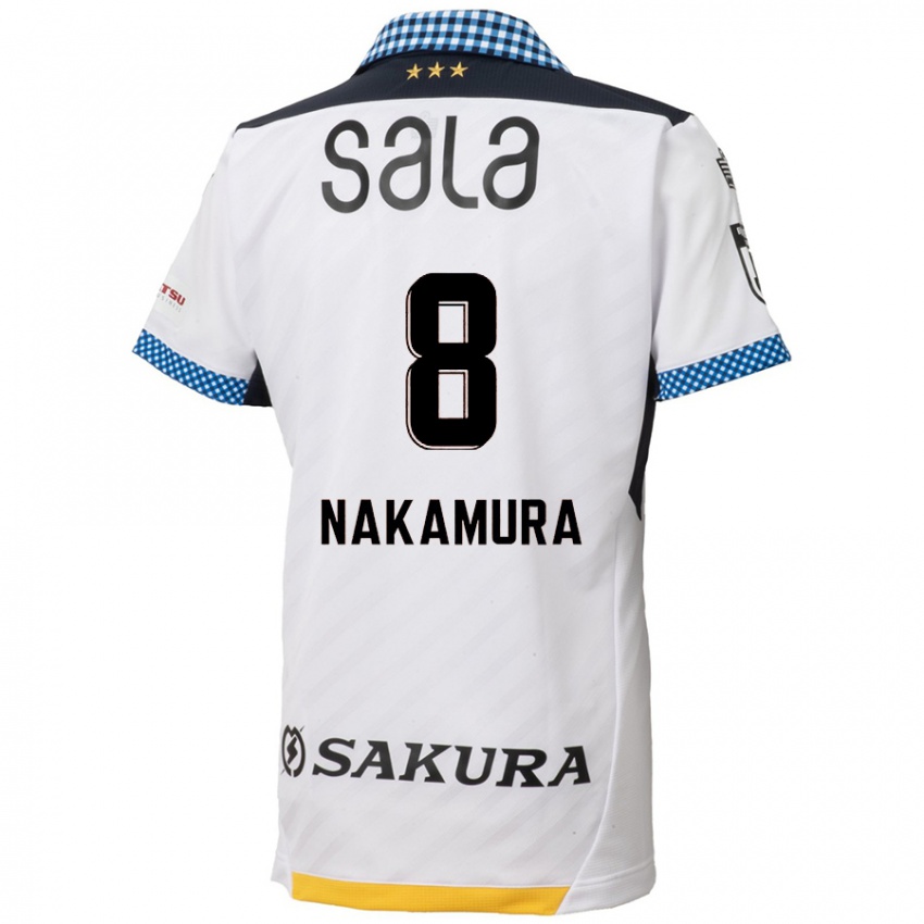 Homem Camisola Shunta Nakamura #8 Branco Preto Alternativa 2024/25 Camisa Brasil