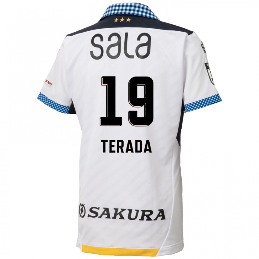 Homem Camisola Akihiko Terada #19 Branco Preto Alternativa 2024/25 Camisa Brasil