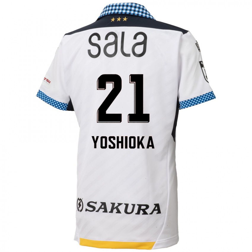 Homem Camisola Kanta Yoshioka #21 Branco Preto Alternativa 2024/25 Camisa Brasil