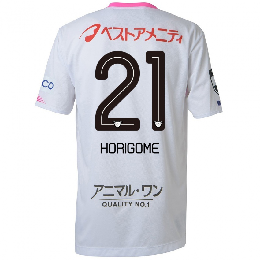 Homem Camisola Yuki Horigome #21 Branco Azul Rosa Alternativa 2024/25 Camisa Brasil