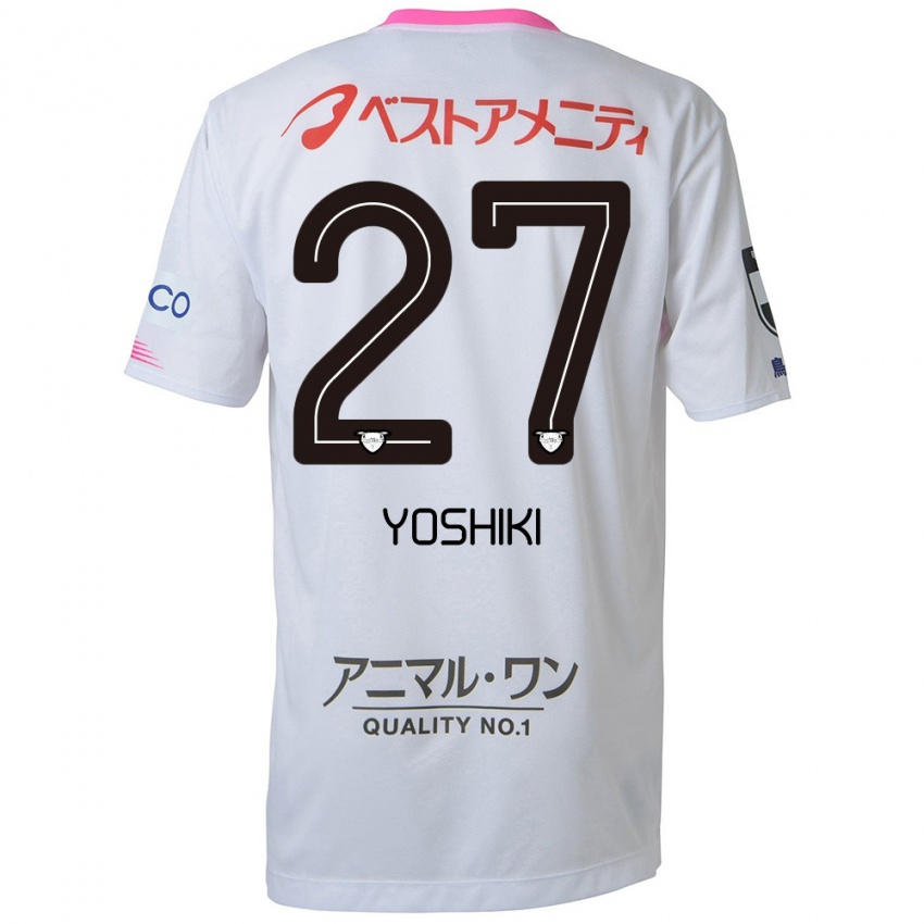 Homem Camisola Yoshiki Narahara #27 Branco Azul Rosa Alternativa 2024/25 Camisa Brasil