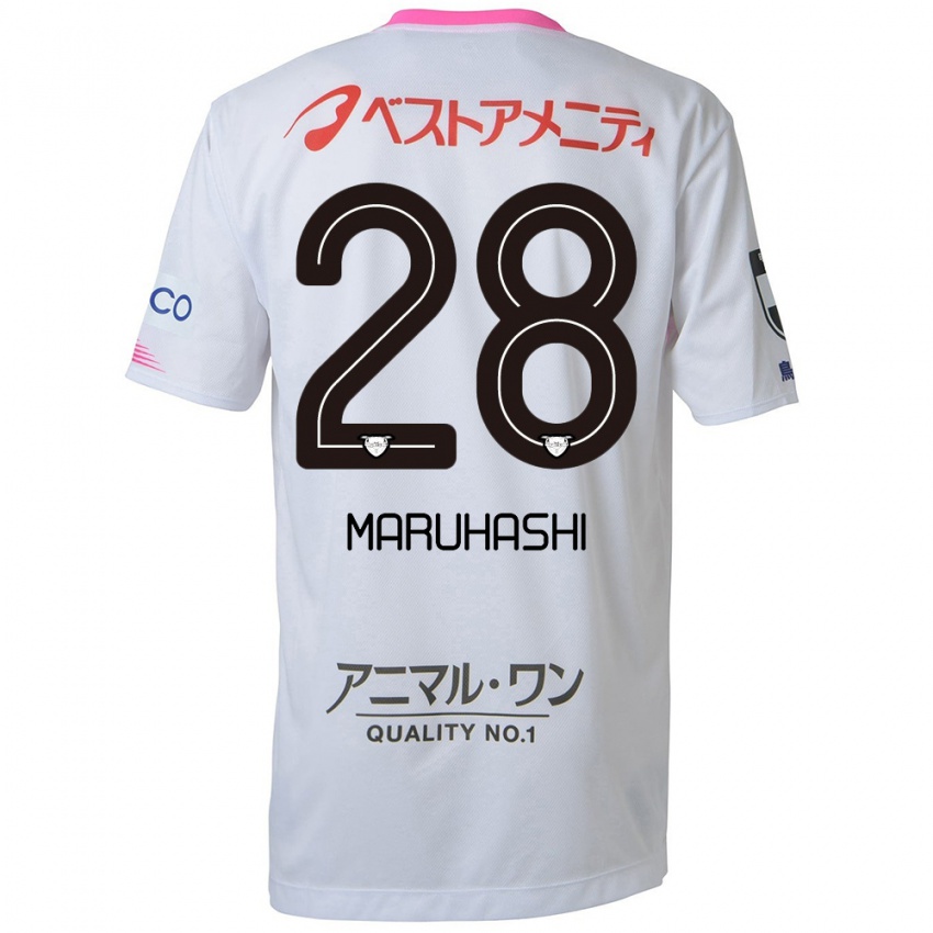 Homem Camisola Yusuke Maruhashi #28 Branco Azul Rosa Alternativa 2024/25 Camisa Brasil