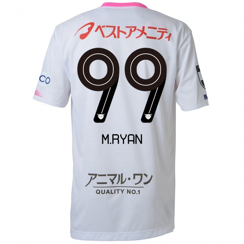 Homem Camisola Marcelo Ryan #99 Branco Azul Rosa Alternativa 2024/25 Camisa Brasil