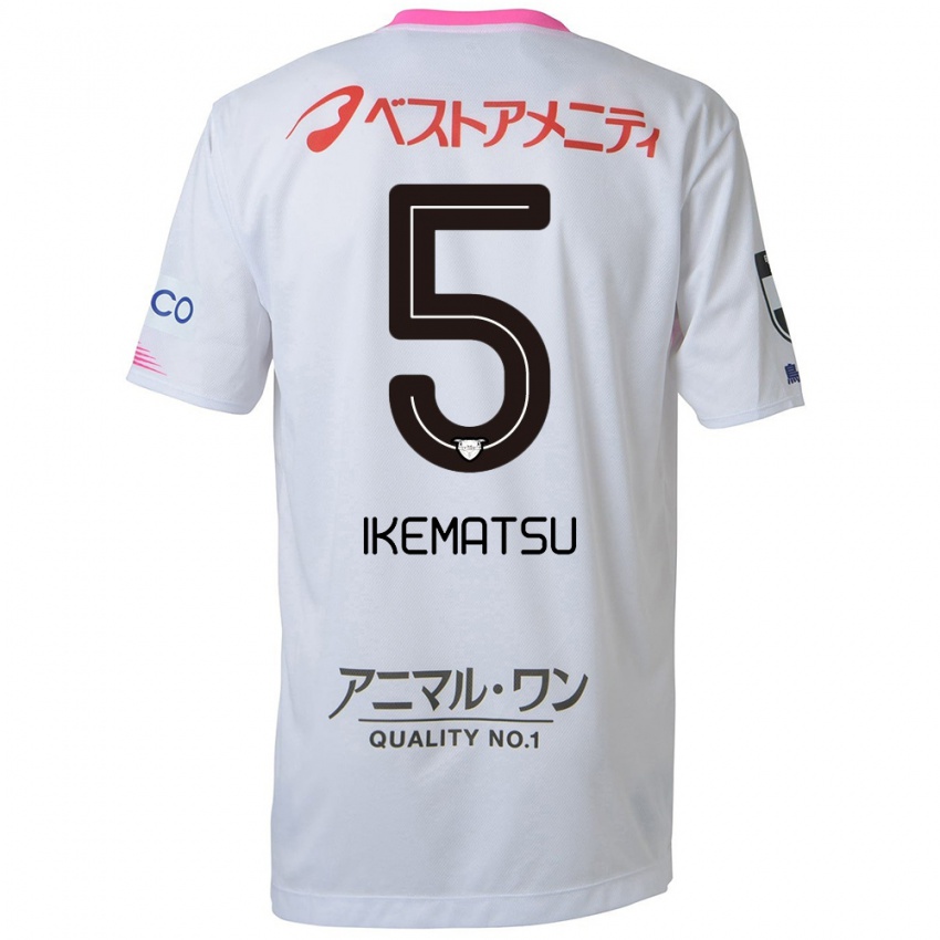 Homem Camisola Teppei Ikematsu #5 Branco Azul Rosa Alternativa 2024/25 Camisa Brasil