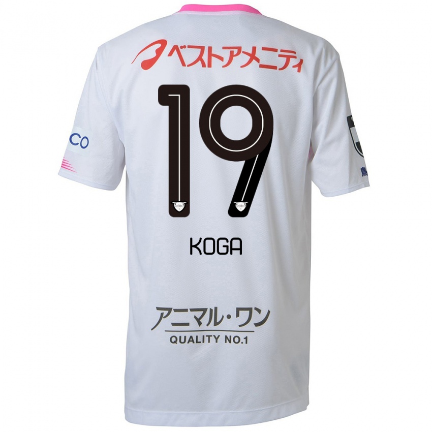 Homem Camisola Ryoma Koga #19 Branco Azul Rosa Alternativa 2024/25 Camisa Brasil