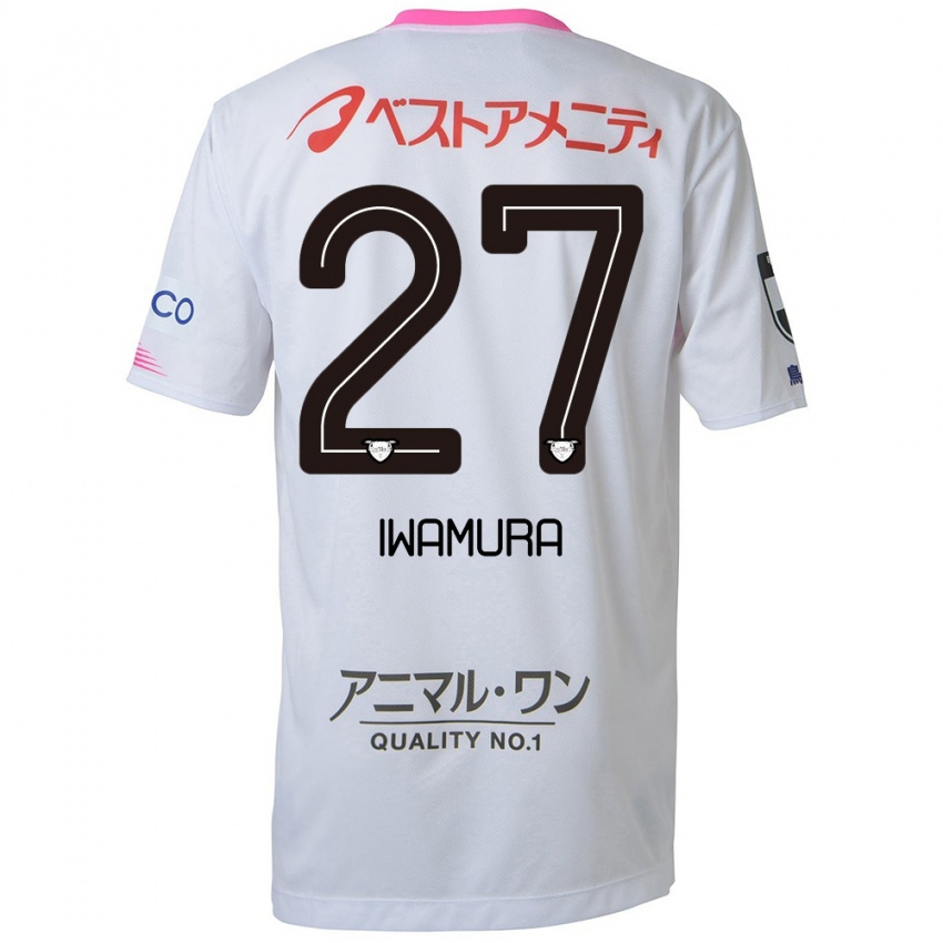 Homem Camisola Junnosuke Iwamura #27 Branco Azul Rosa Alternativa 2024/25 Camisa Brasil