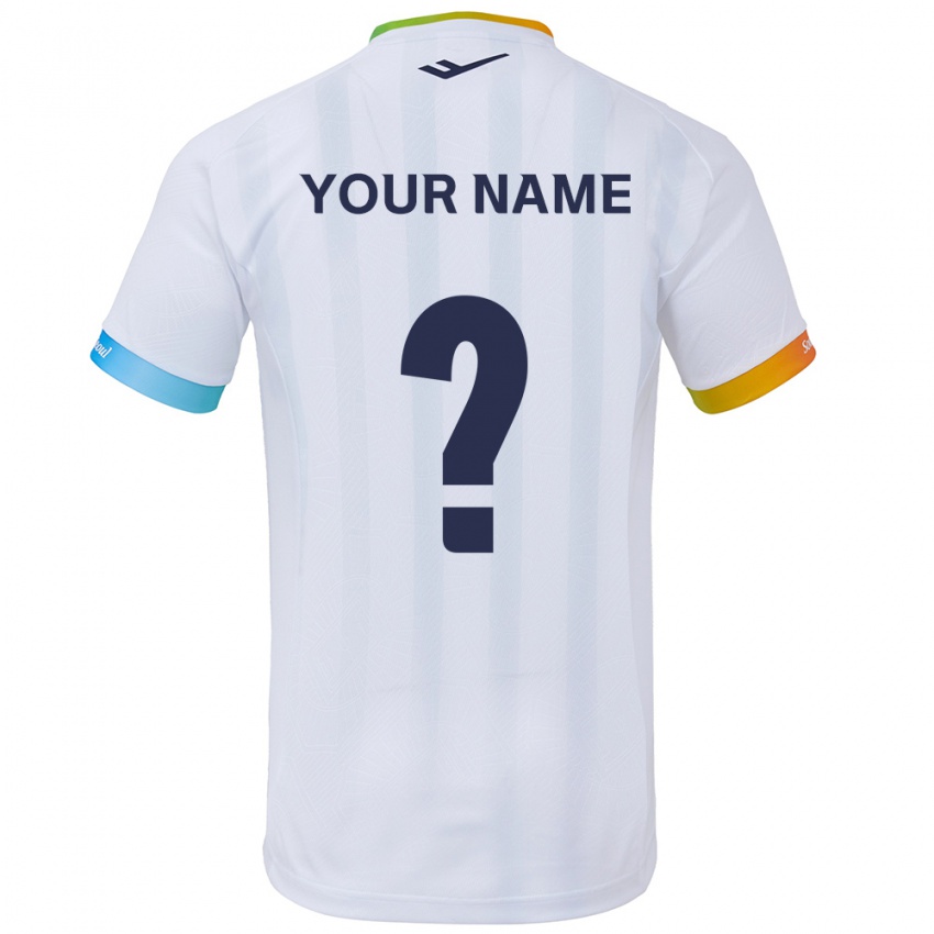 Homem Camisola Seu Nome #0 Branco Azul Alternativa 2024/25 Camisa Brasil