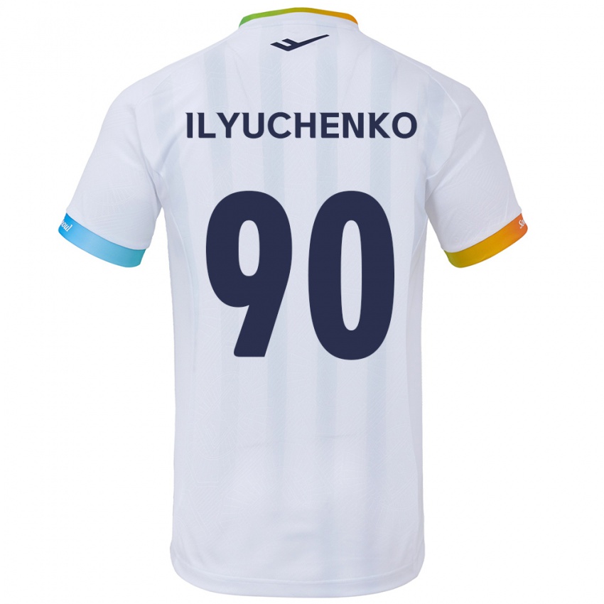 Homem Camisola Stanislav Ilyuchenko #90 Branco Azul Alternativa 2024/25 Camisa Brasil