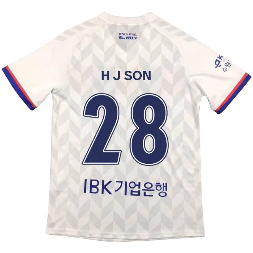 Homem Camisola Jun-Ho Son #28 Branco Azul Alternativa 2024/25 Camisa Brasil