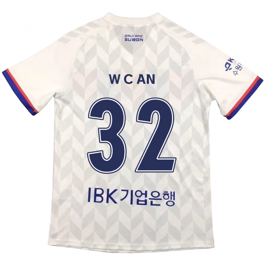 Homem Camisola Chi-Woo An #32 Branco Azul Alternativa 2024/25 Camisa Brasil