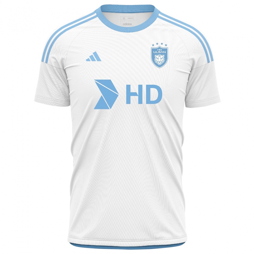 Homem Camisola Ui-Jun Hwang #20 Branco Azul Alternativa 2024/25 Camisa Brasil