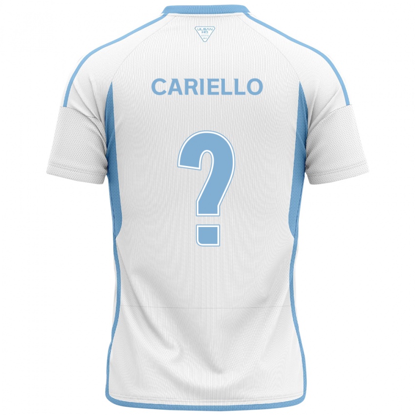 Homem Camisola Yago Cariello #0 Branco Azul Alternativa 2024/25 Camisa Brasil