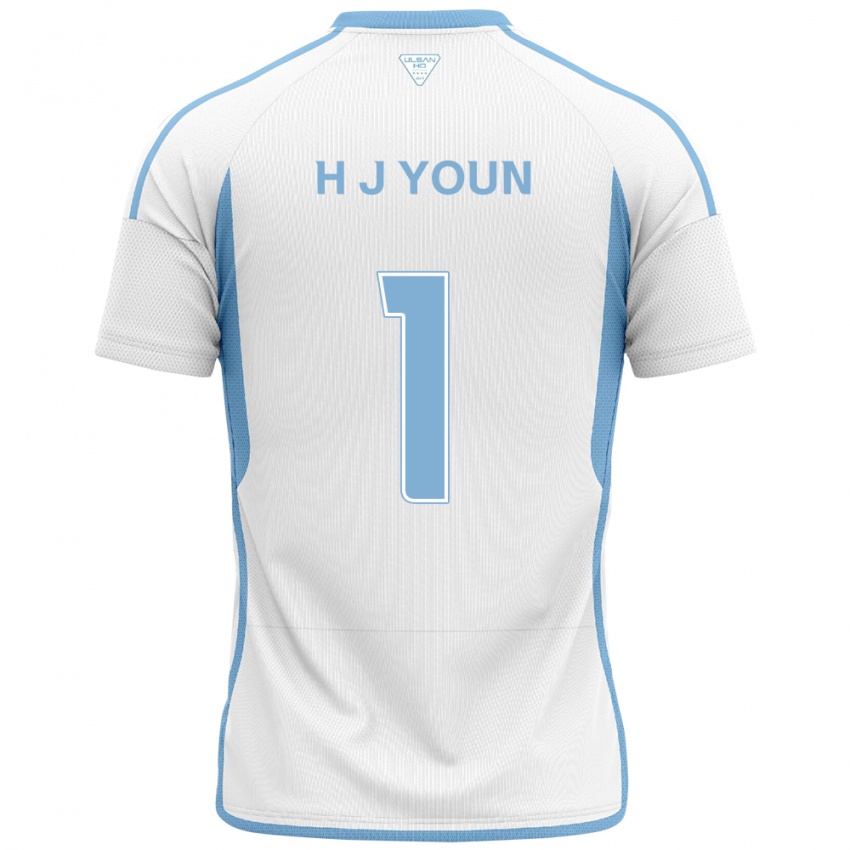 Homem Camisola Je-Hun Youn #1 Branco Azul Alternativa 2024/25 Camisa Brasil