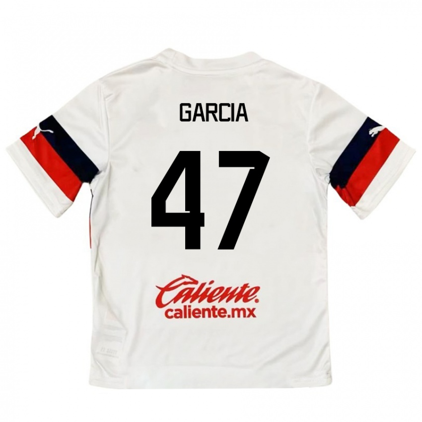 Homem Camisola Gael García #47 Branco Vermelho Alternativa 2024/25 Camisa Brasil