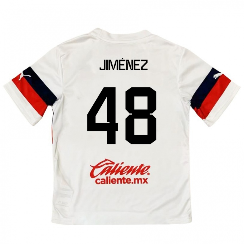 Homem Camisola Leonardo Jiménez #48 Branco Vermelho Alternativa 2024/25 Camisa Brasil